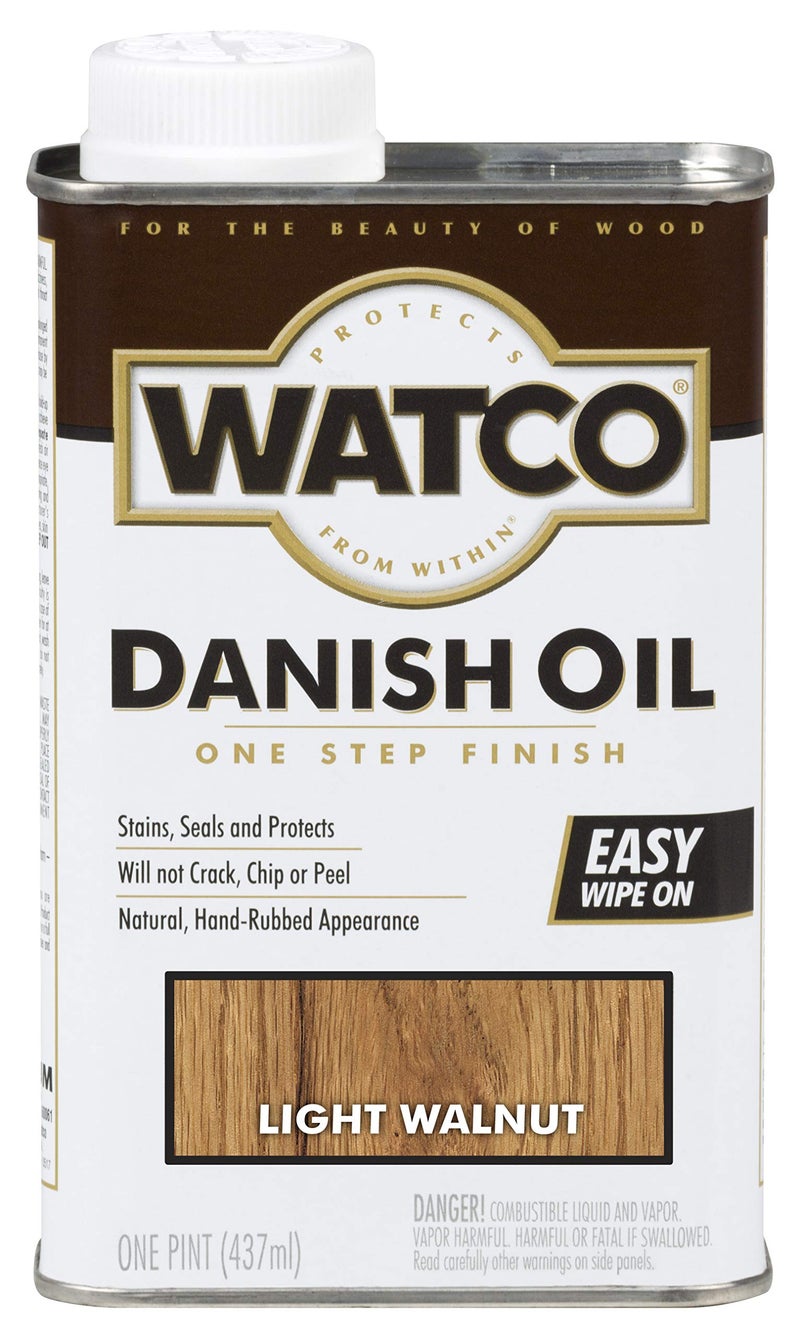 Watco 65551 Danish Oil Wood Finish, Pint, Light Walnut - Image 1